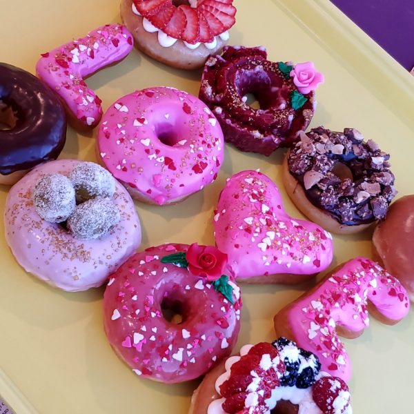 Valentine's day donuts