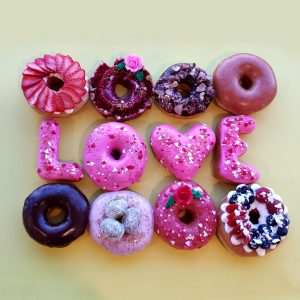 Valentine's day donuts