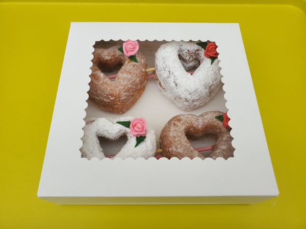 Valentines day gift, Valentines day donuts, Valentines day best gift. Valentines day gift near me, Croissant heart donuts, Heart Donuts, Heart gifts