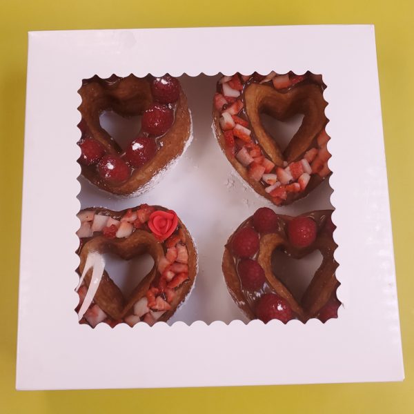 Valentines day gift, Valentines day donuts, Valentines day best gift. Valentines day gift near me, Croissant heart donuts, Heart Donuts, Heart gifts, love gift