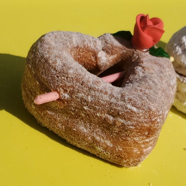 Valentines day gift, Valentines day donuts, Valentines day best gift. Valentines day gift near me, Croissant heart donuts, Heart Donuts, Heart gifts