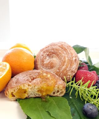 croissant roll donuts, apple jam croissant